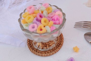 Colorful Cereal Circle Cup Shape Aromatherapy Candle