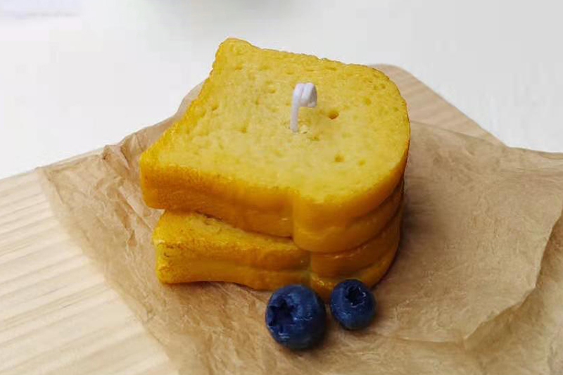 Novelty Crative handmade Toast scented candles for hotel decor