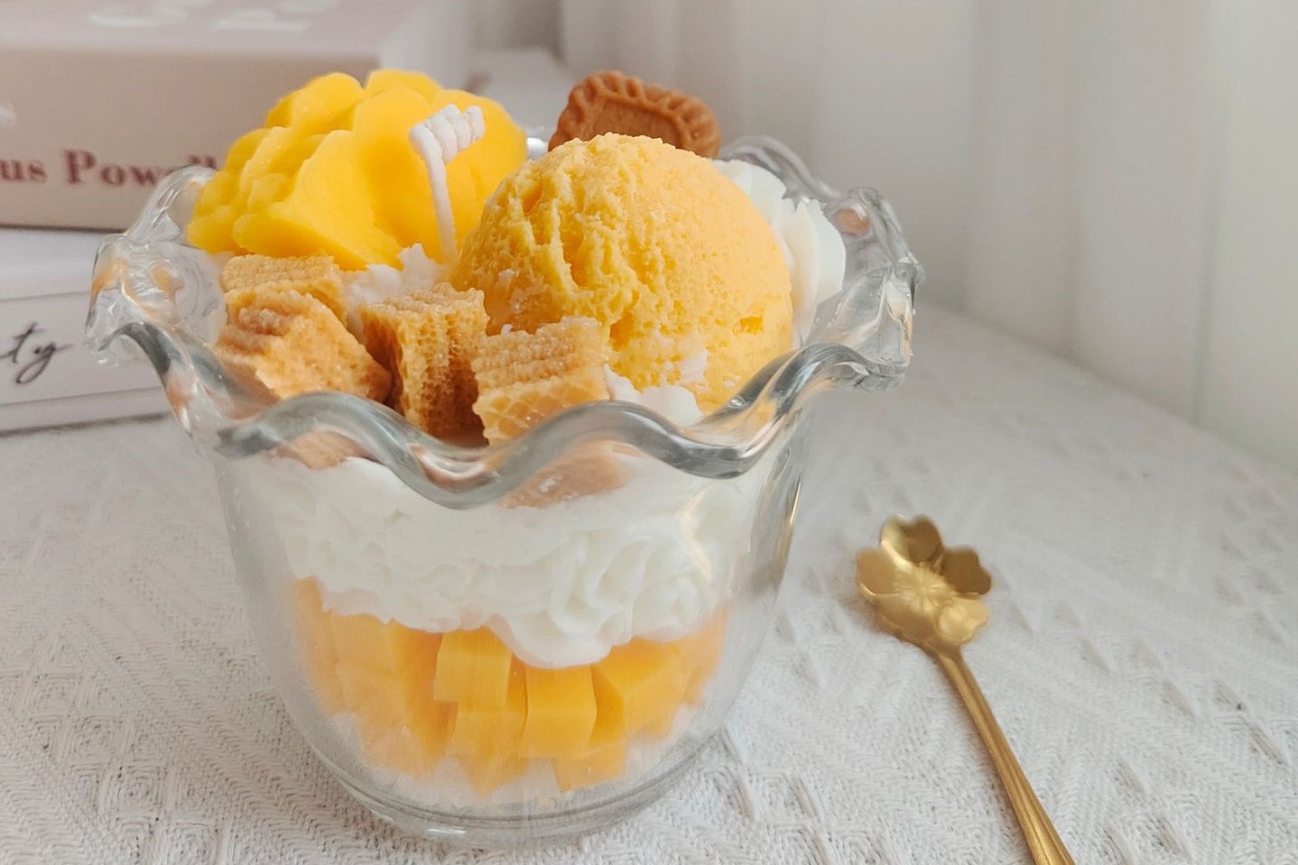 Ice Cream Cup Yogurt Aroma Candle - Cute & Scented Delight