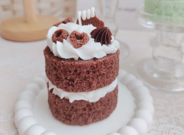 Handmade Double Chocolate Cake Scented Candle For Decoration