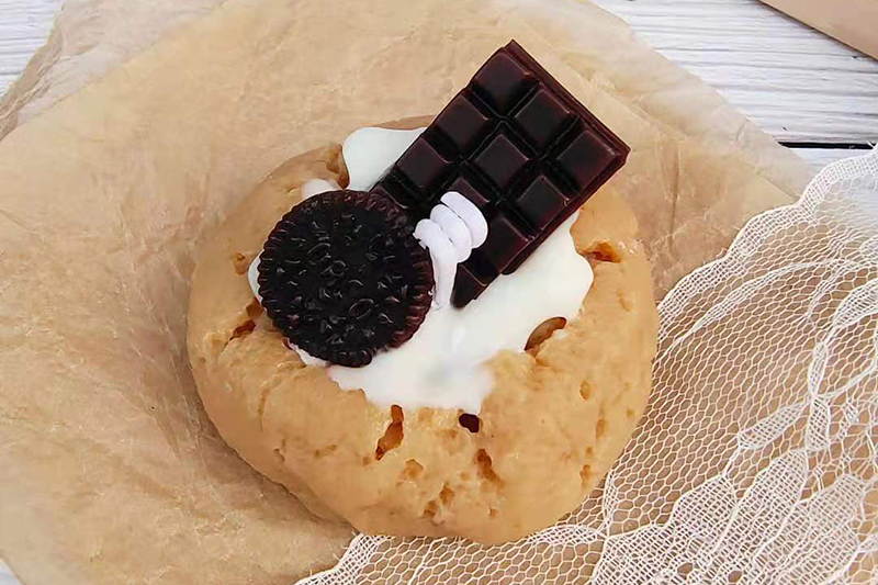 Creative chocolate dirty Bun bread  scented candle with Handmade
