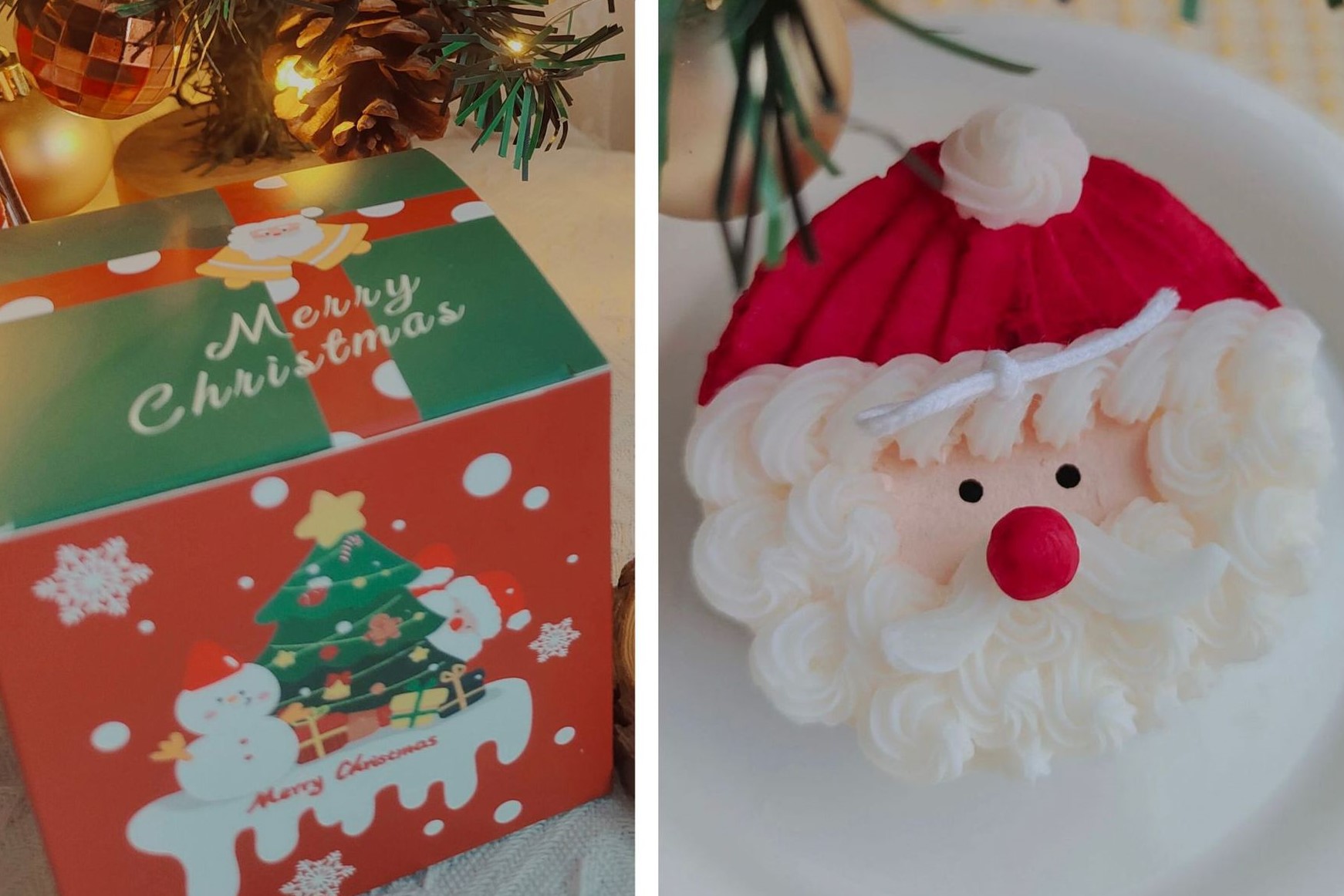 Christmas Santa Cake Scented Candle - Perfect Holiday Aroma