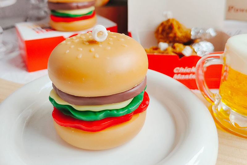 Novelty  Creative Hamburger Soy Wax  Scented Candle