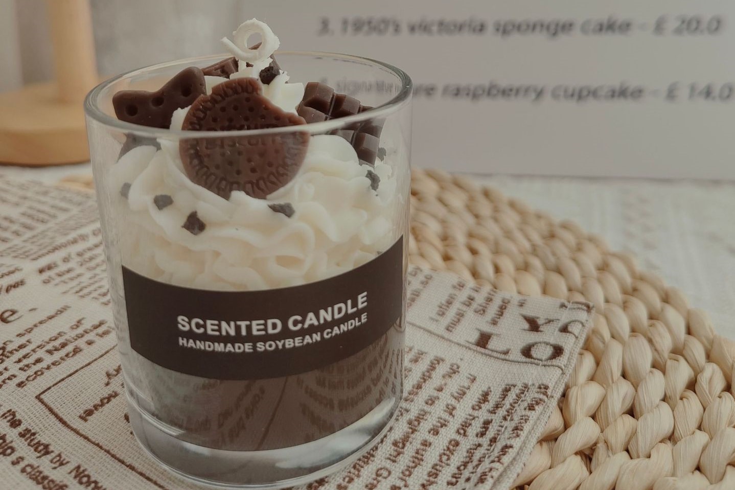 Chocolate Cookie-Shaped Scented Candle - Sweet Aroma Delight