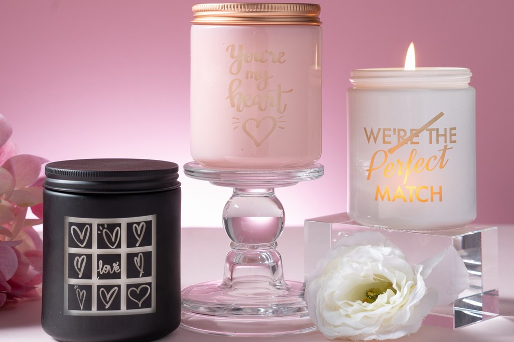 Personalized Scented Candles with LED Light for Valentine’s Day