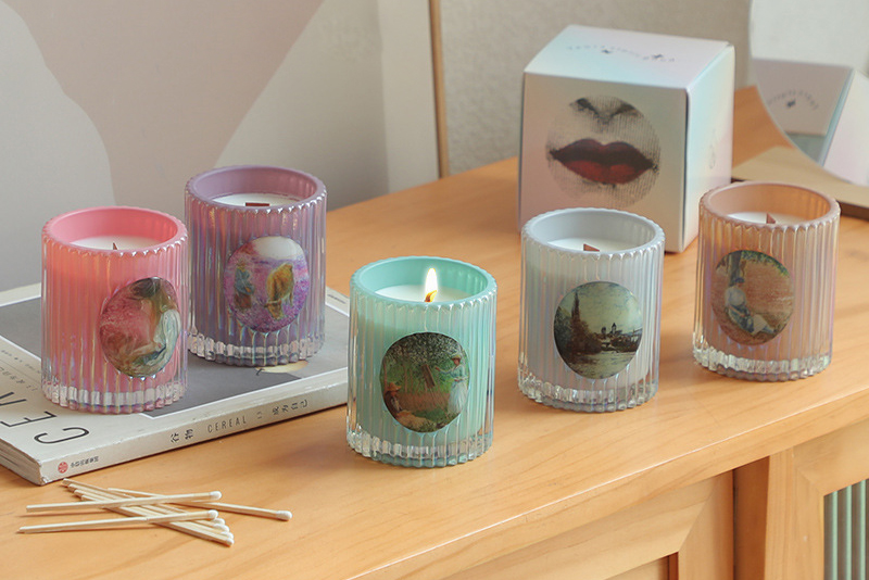 Vintage Roman Column Soy Wax Aromatherapy Candle for Bedrooms
