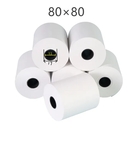 Atm Receipt Paper Roll Thermal Thermal Paper Rolls Papel Termico 80 X 80mm for Cash Register Printer Paper