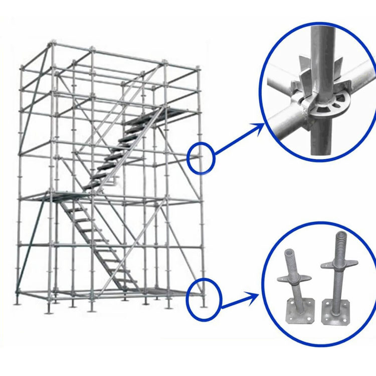 Stock Available ringlock scaffolding Galvanized Steel Ringlock System Scaffolding for Decoration and Other Industrial Areas