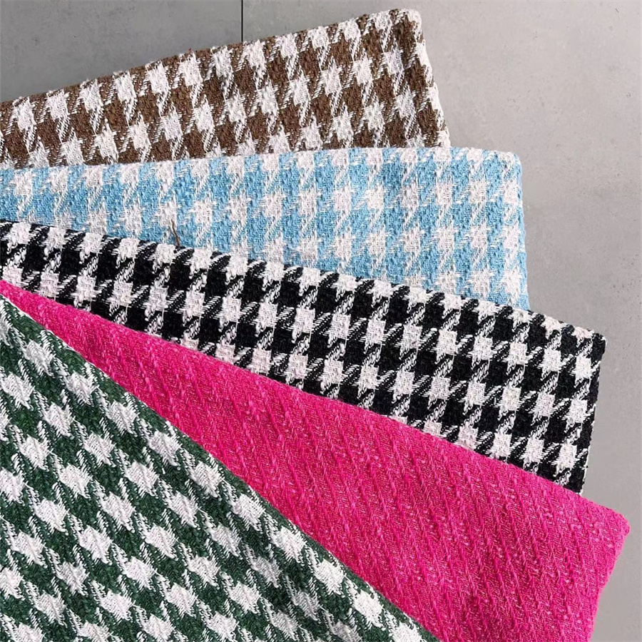 The plaid fabric