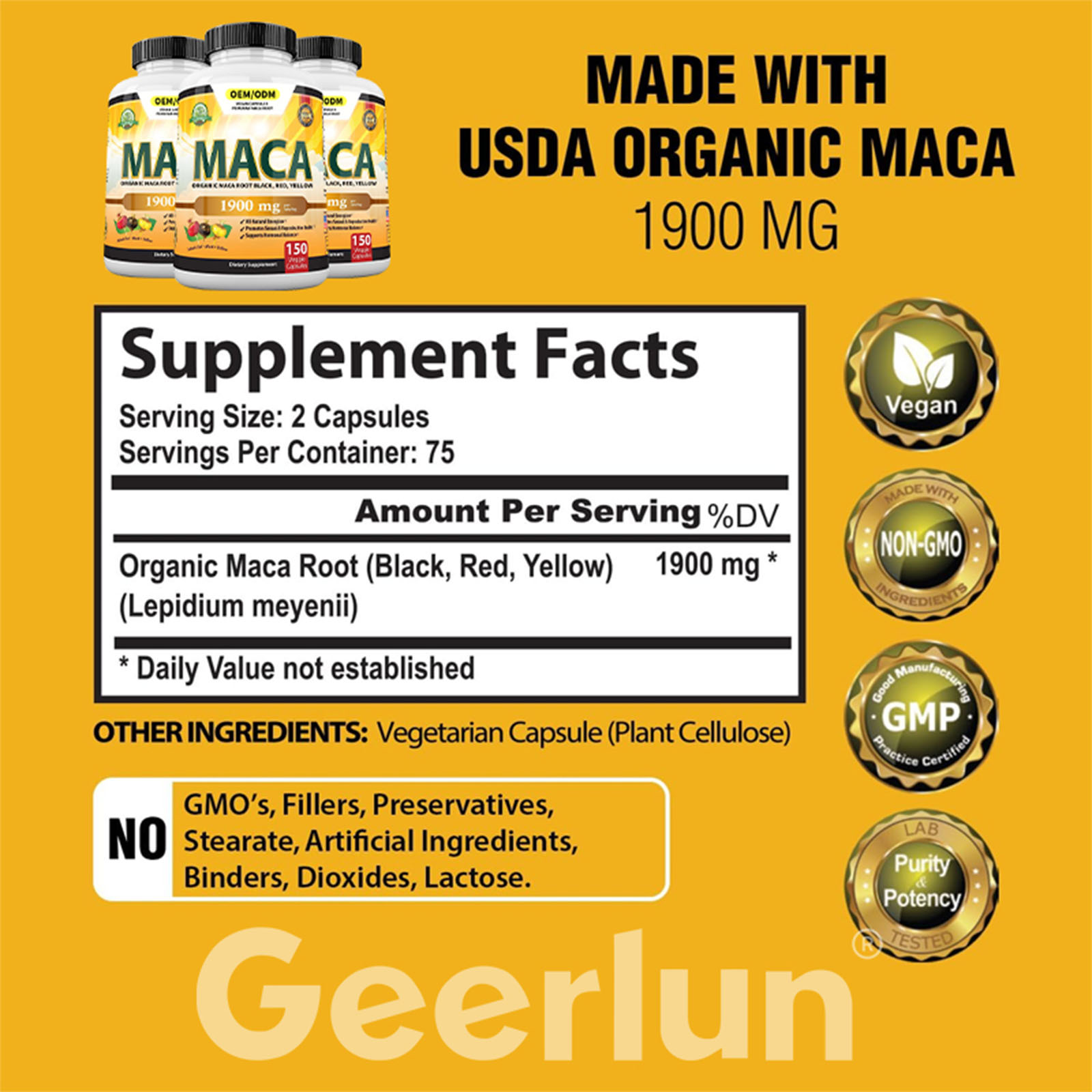 Black Maca Capsules Maca Powder Supplements (2)