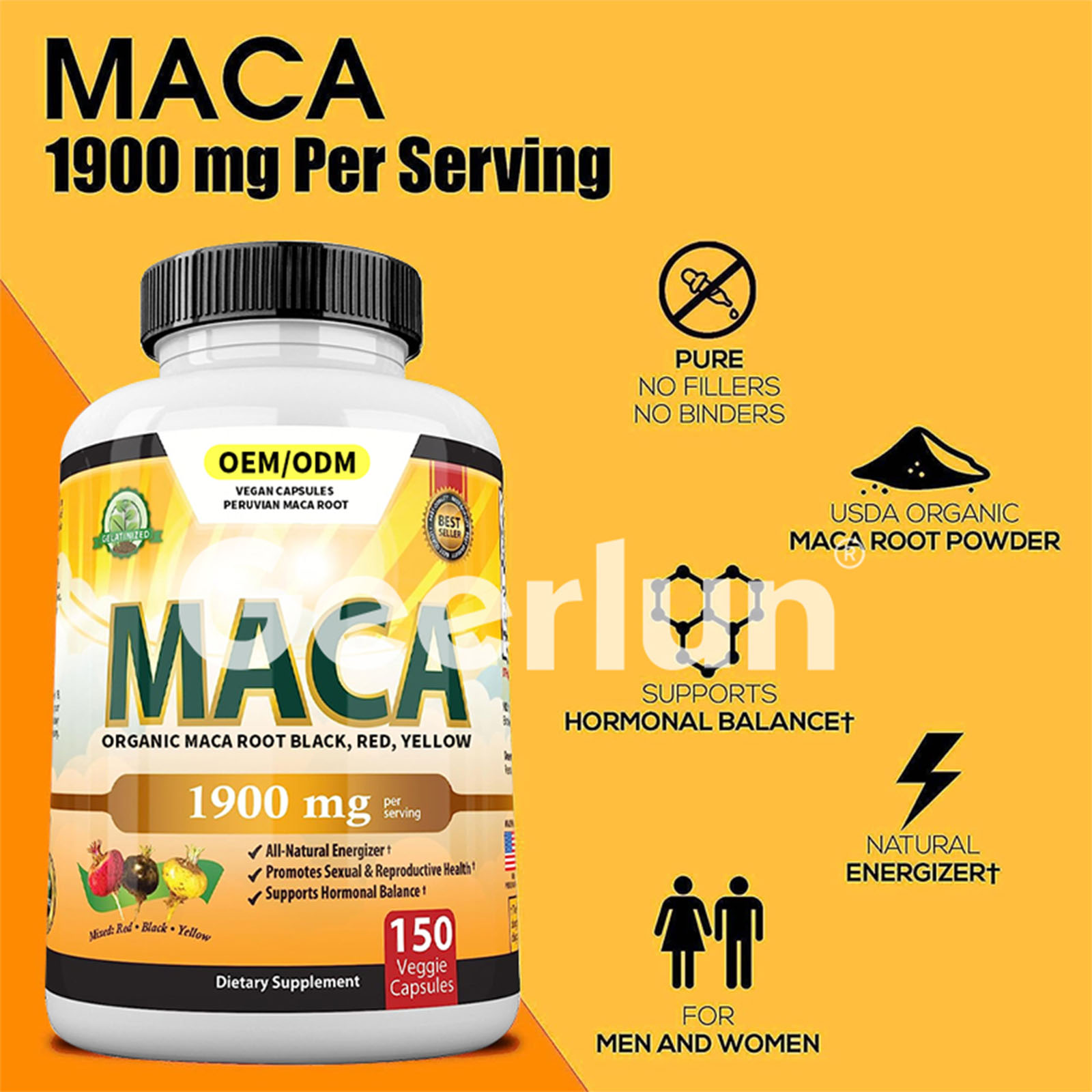 Black Maca Capsules Maca Powder Supplements (3)