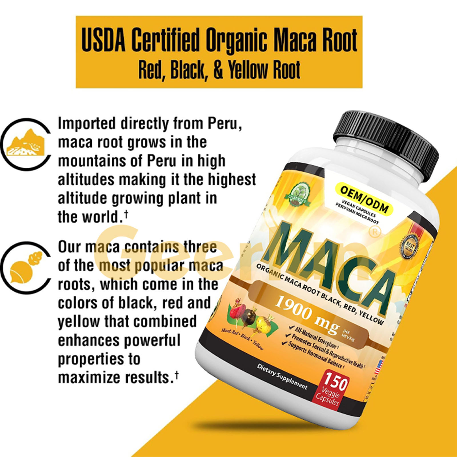 Black Maca Capsules Maca Powder Supplements (4)