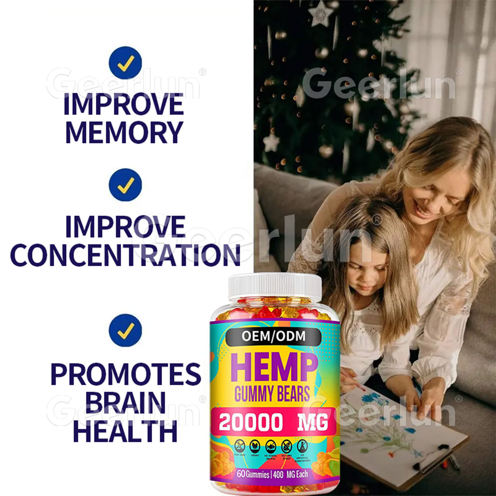 Hemp Oil Nootropic Supplement HEMP Bear Gummies (1)