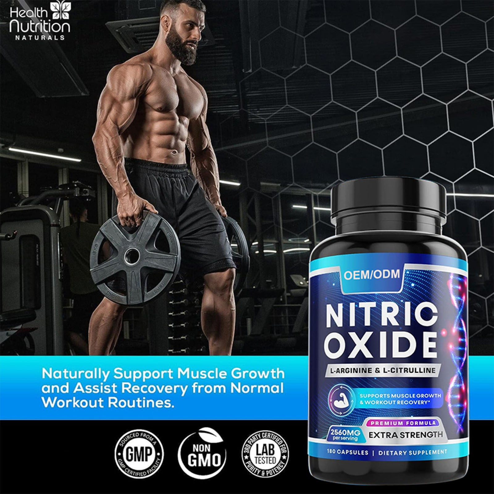 Maca Root Nitric Oxide Capsules L-Arginine Supplements (2)