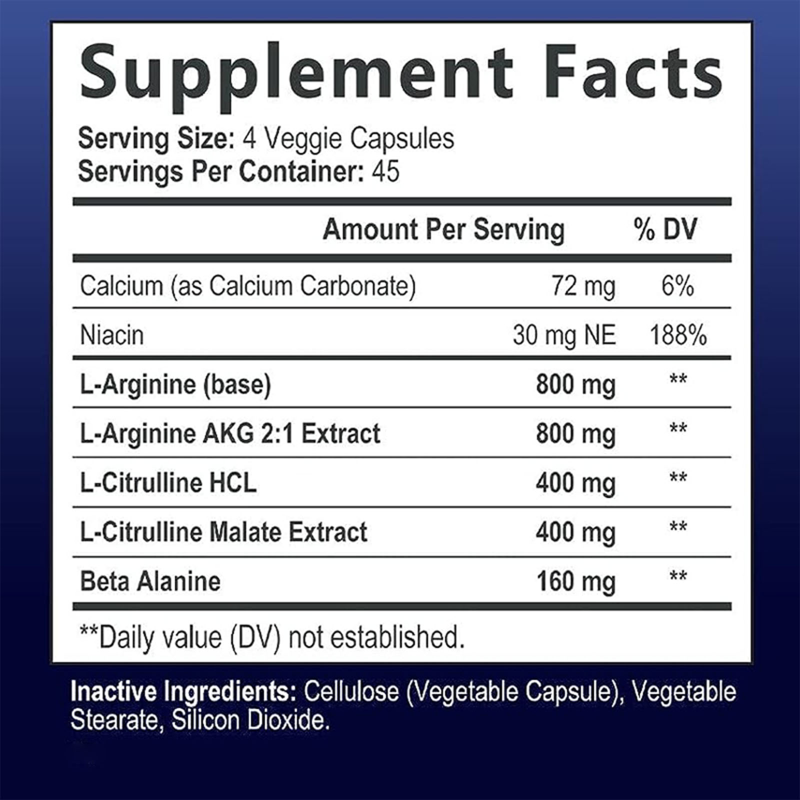 Maca Root Nitric Oxide Capsules L-Arginine Supplements (5)
