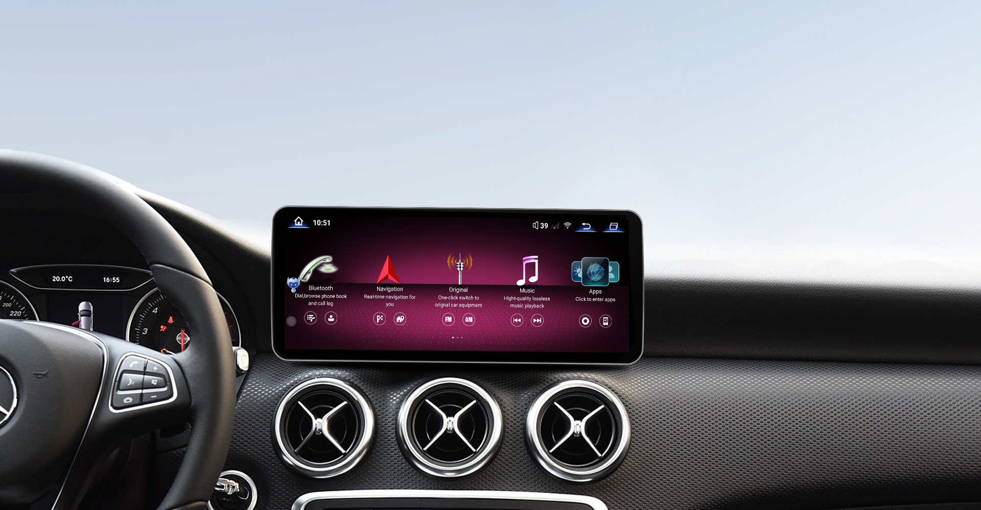 For Mercedes Benz ACLAGLA  Android System with Carplay (1)