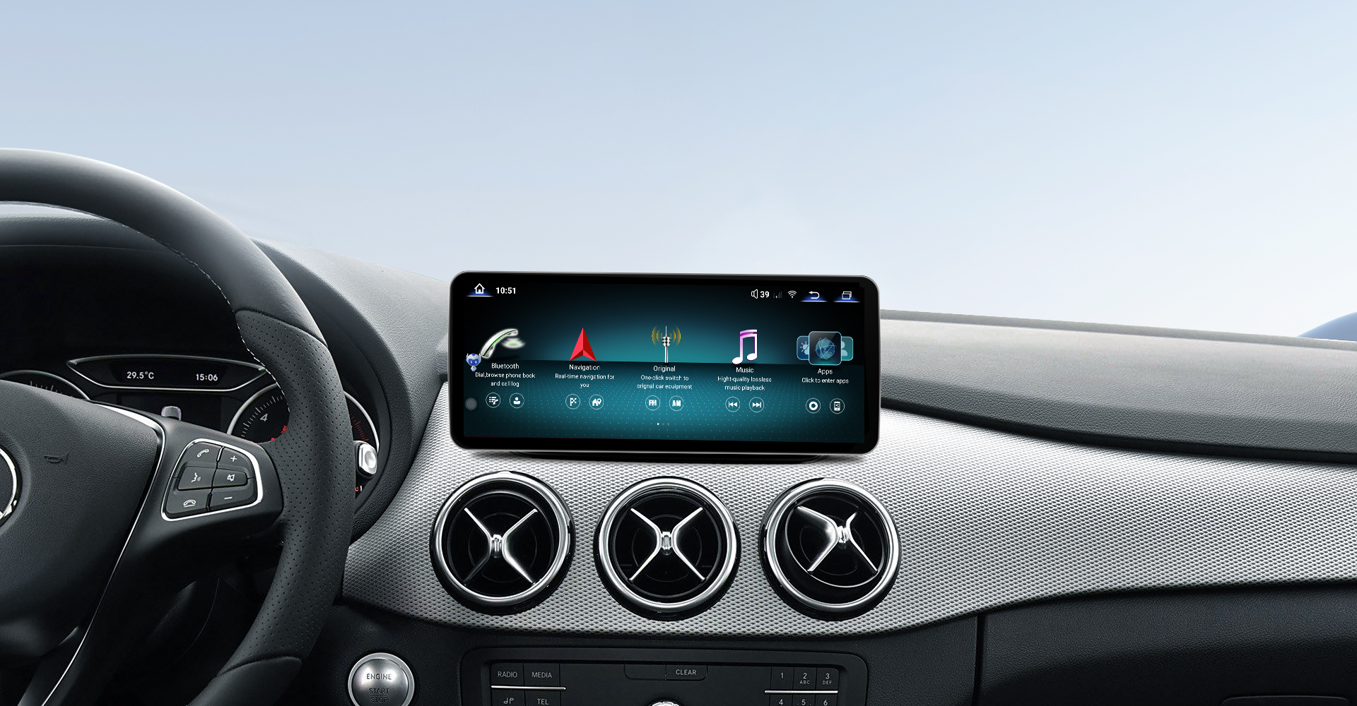 For Mercedes Benz B Class W245 W246 Android System with Carplay (1)