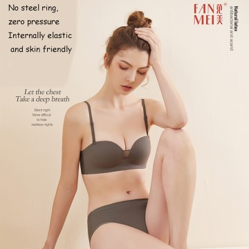 Fan Mei Celana Dalem Tanpa Tali B Cup Celana Dalem Wanita Bra 2142#