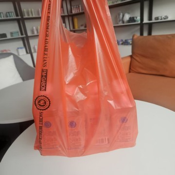 Side Printed Vest Bag for shopping