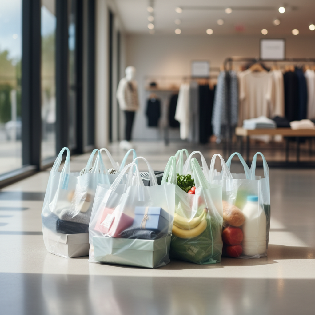 Shopping Plastic Bags For Retail And Shopping Services