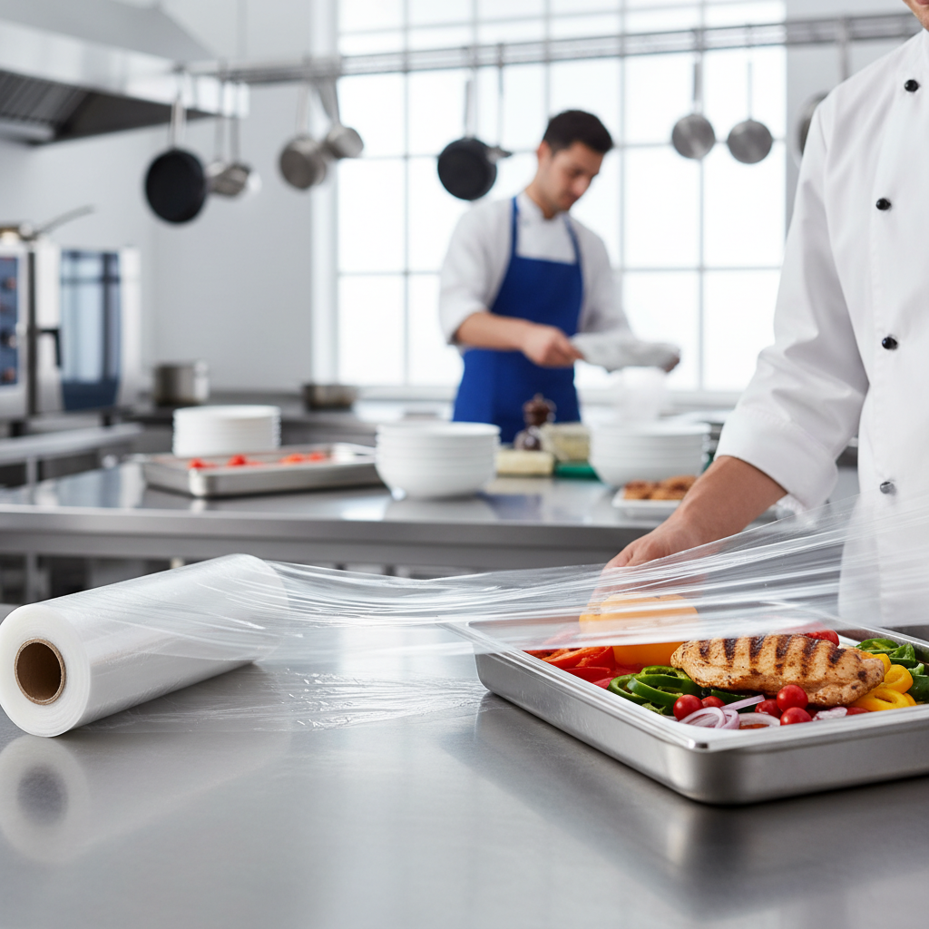 PE Plastic Wrap For Catering And Food Handling