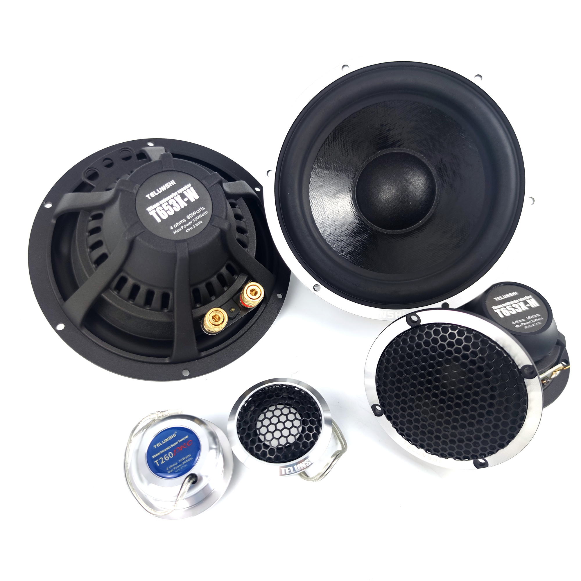 Foshan Car Audio Modification Two-way and Three-way Crossover Speaker Sets