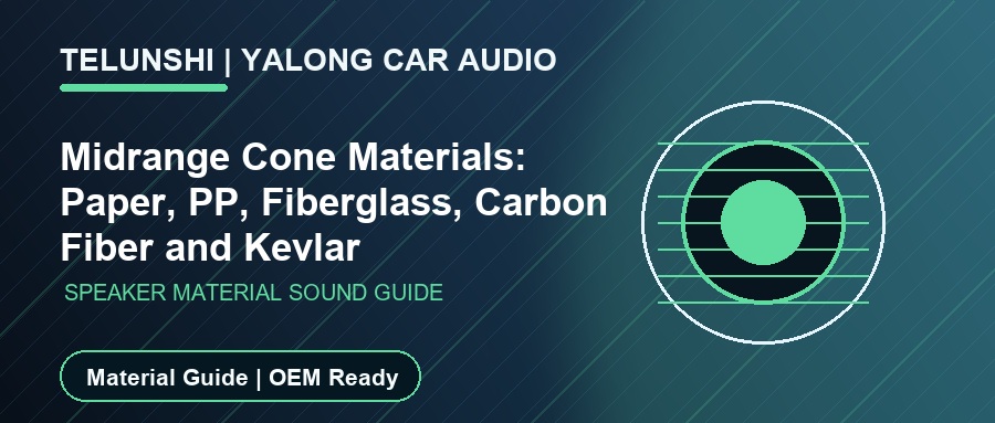 Midrange Cone Materials: Paper, PP, Fiberglass, Carbon Fiber and Kevlar