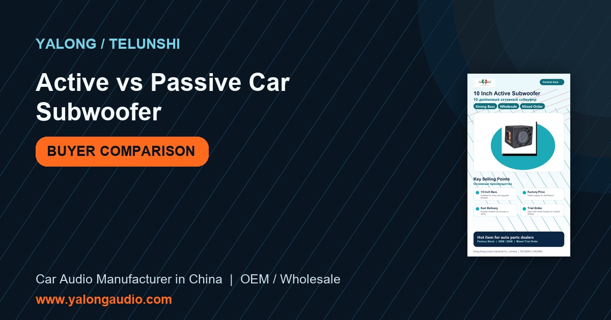 Active vs Passive Car Subwoofer: Which One Is Better for Your Market?