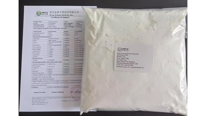 Best Ferulic Acid Powder Pure 98% Test By HPLC