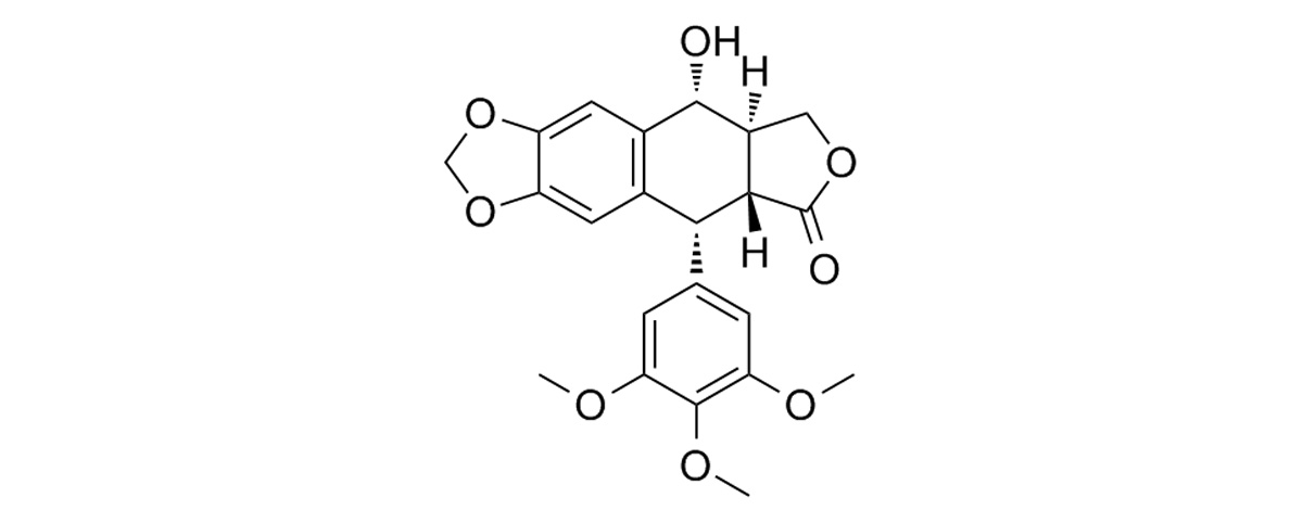 Podophyllotoxin powder structure