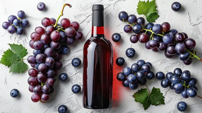 Resveratrol is a natural polyphenol compound found in grapes, blueberries or red wine.jpg