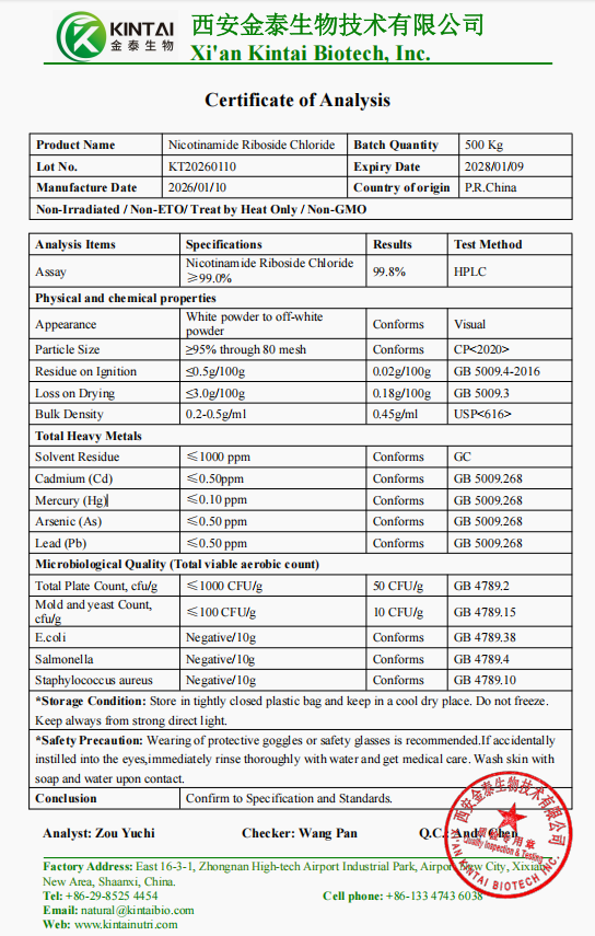Nicotinamide Riboside Chloride COA