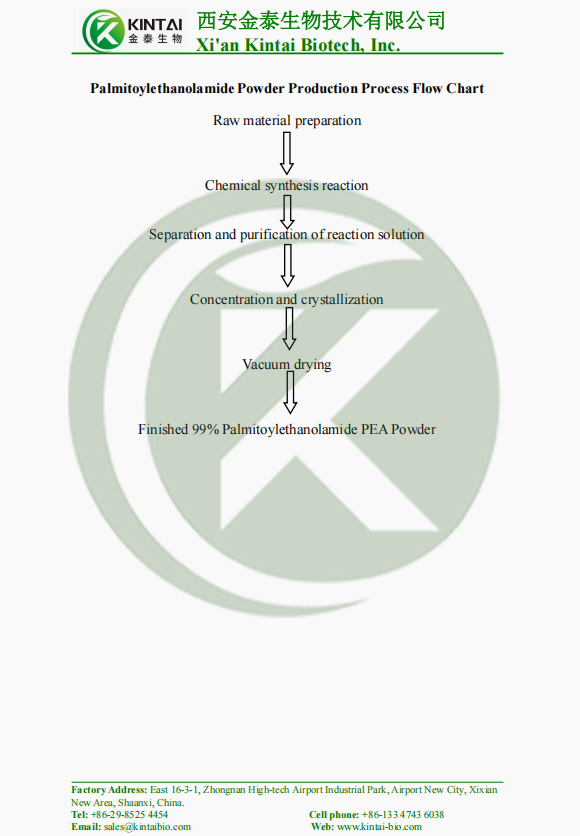 Palmitoylethanolamide Powder Production Process Flow Chart Palmitoylethanolamide Powder Production Process Flow Chart