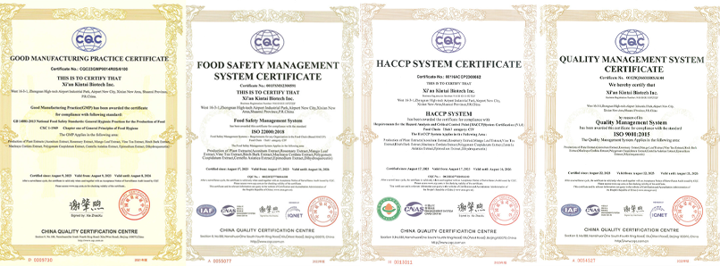 International certifications