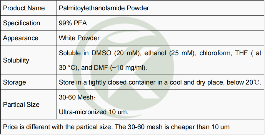 Palmitoylethanolamide Pea Powder Information