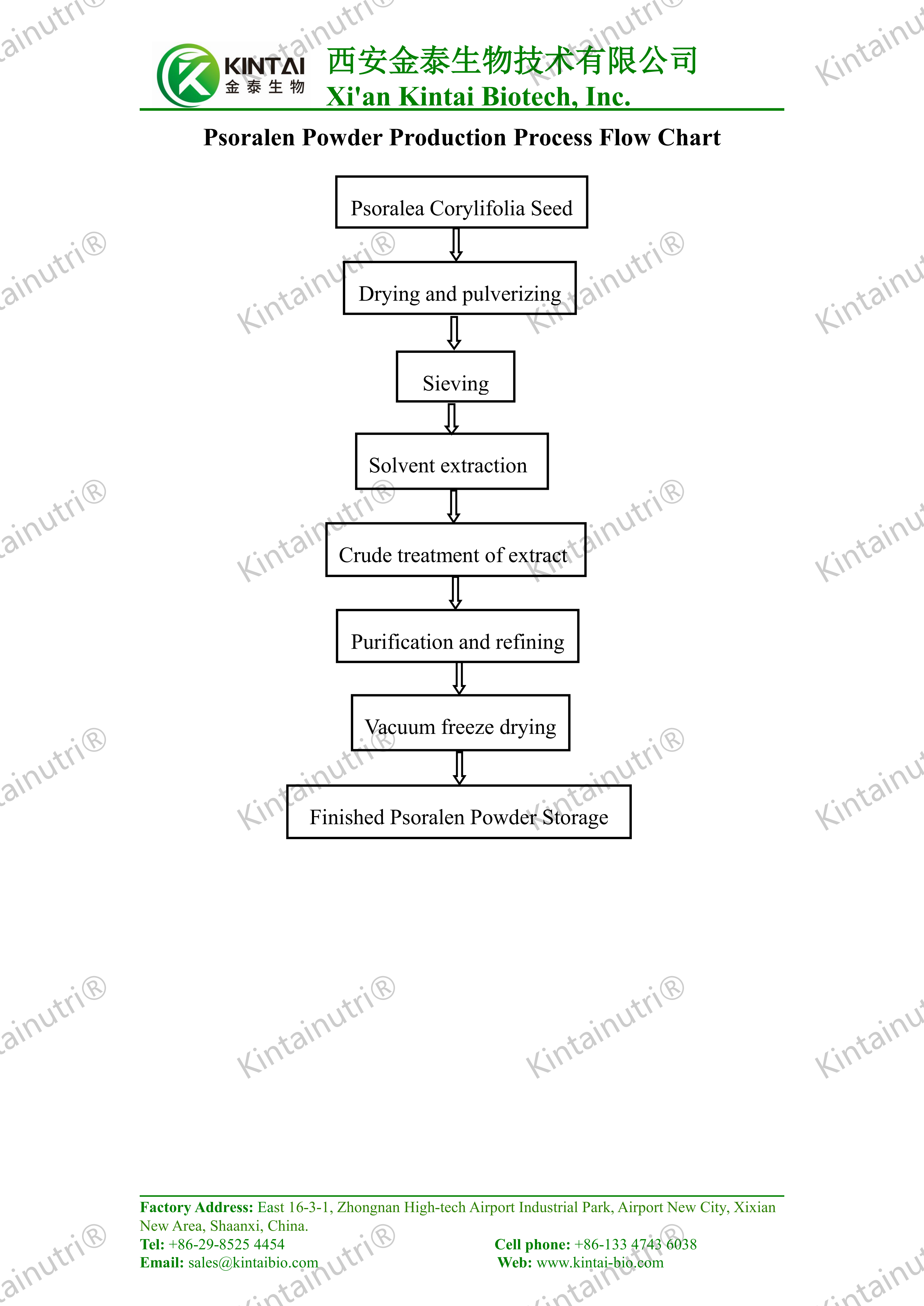 Psoralen Powder Production Process Flow Chart_01