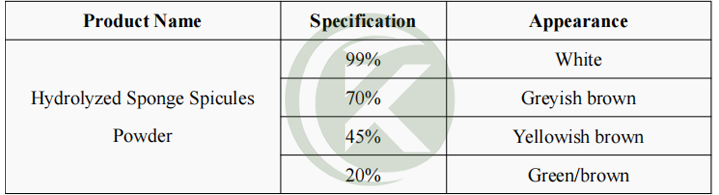 Hydrolyzed Sponge Spicules Powder Information
