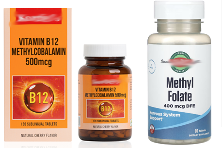Methylfolate and methylcobalamin tablets