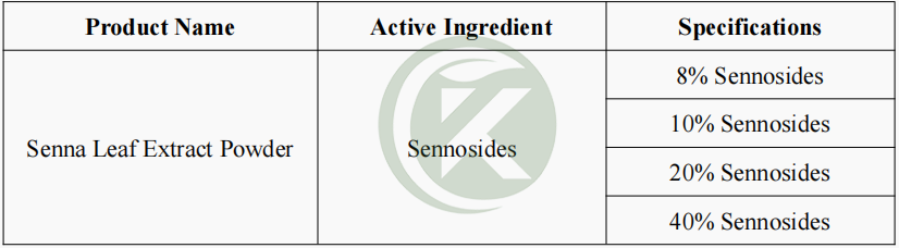 Senna Leaf Extract Powder specification