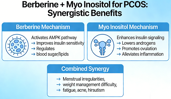 Prenez de la berbérine et du myo-inositol ensemble pour le SOPK