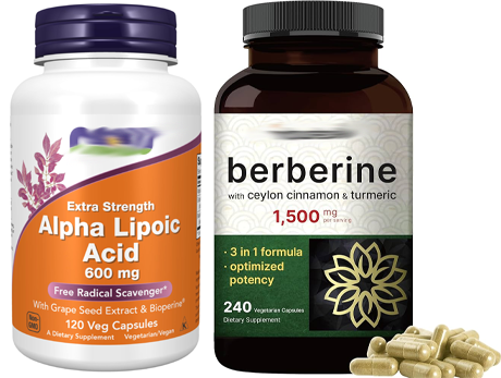 Alpha-lipoic acid and berberine supplements