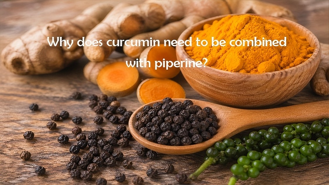 Why does curcumin need to be combined with piperine