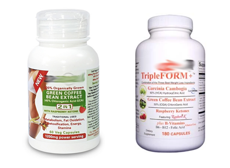 green coffee bean extract with raspberry ketones supplument