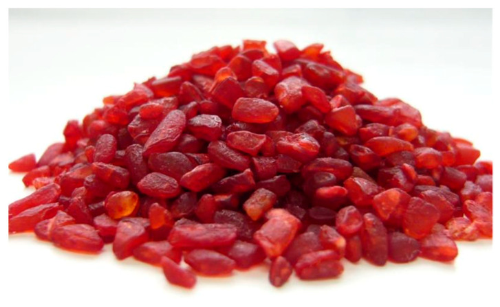 Appearance of red yeast rice