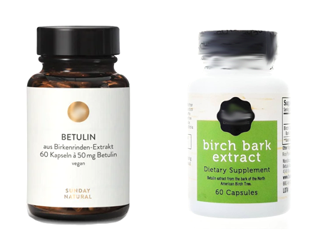 Birch bark extract powder supplement