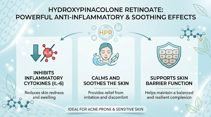 Hydroxypinacolone Retinoate for Promoting Keratin Metabolism