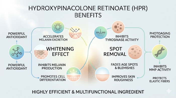Hydroxypinacolone Retinoate for Whitening and Spot Removal