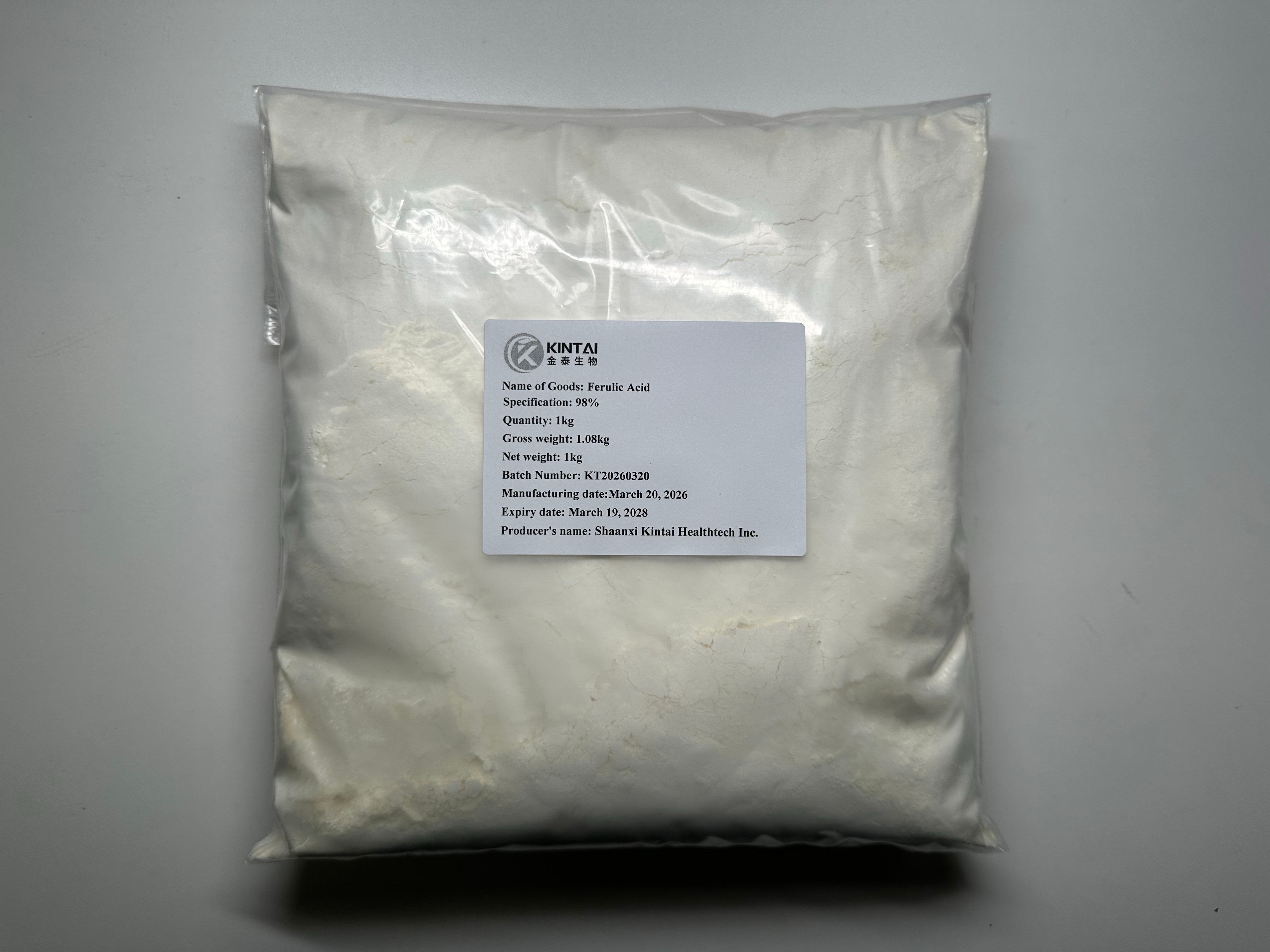 Ferulic Acid powder Proszek kwasu ferulowego