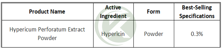 Hypericum Perforatum Extract Powder Specification