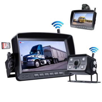 7" HD IPS Wireless Backup Camera Kit for Buses Trucks & RVs (Model: VK-CX77+607)